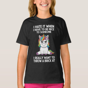 Unicorn Mood: Forced Niceness T-Shirt