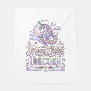 Unicorn Moon Child Unicorn Original Zazzle Design_ Fleece Blanket