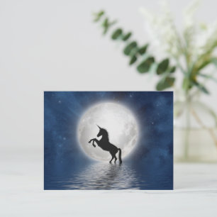 Unicorn Moon Fantasy Art Postcard