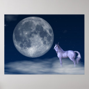 Unicorn Moon Magic Wall Art Poster Imprimer