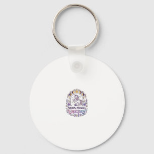 Unicorn Moon Phases Unicorn White Background Shirt Keychain