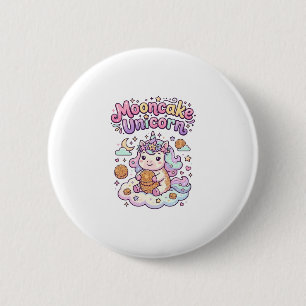 Unicorn Mooncake Unicorn Charming Apparel Graphic_ 2 Inch Round Button