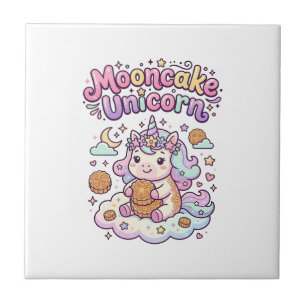 Unicorn Mooncake Unicorn Charming Apparel Graphic_ Tile