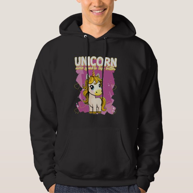 Unicorn More Sparkle Less Bitter Unicorn Hoodie (Front)