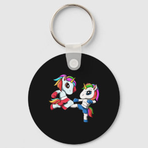 Unicorn Muay Thai - Thai Boxing And Kickboxing Gif Keychain