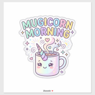Unicorn Mugicorn Morning Graphic Design Zazzle Des