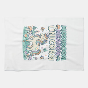 Unicorn Mushroom Meadow Unicorn Trendy T-Shirt Des Kitchen Towel