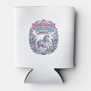 Unicorn Mushroom Unicorn Magic Colourful POD Artwo Can Cooler