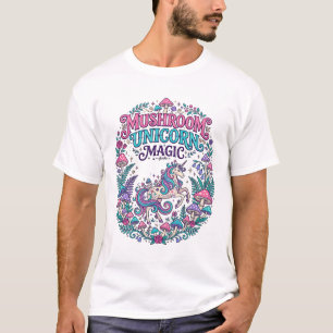 Unicorn Mushroom Unicorn Magic Colourful POD Artwo T-Shirt