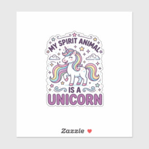 Unicorn My Spirit Animal Is a Unicorn Bold Typogra