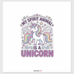 Unicorn My Spirit Animal Is a Unicorn Bold Typogra