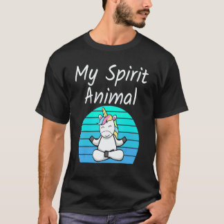 Unicorn My Spirit Animal Relaxing Mediation Yoga u T-Shirt