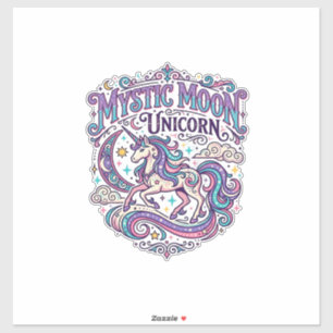 Unicorn Mystic Moon Unicorn Colourful