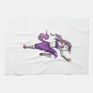 Unicorn Ninja Karate Kickboxing Muay Thai Martial Kitchen Towel