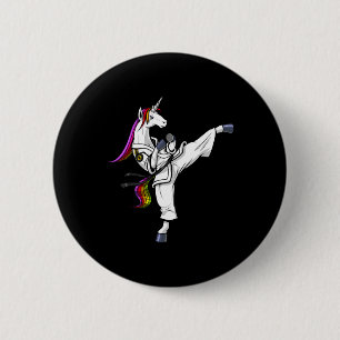 Unicorn Ninja Karate Martial Art Kickboxing Jiu Ji 2 Inch Round Button