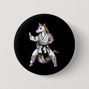 Unicorn Ninja Karate Martial Art Kickboxing Taekwo 2 Inch Round Button