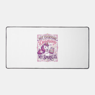 Unicorn Not Everyone Deserves My Sparkles Stylish Desk Mat