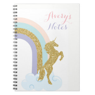 Unicorn notebook, school notebook