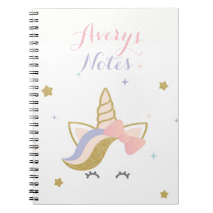 Unicorn notebook, school notebook