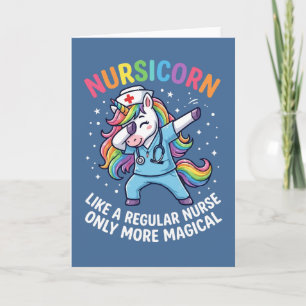 Unicorn Nurse Energy Bright and Magical Card