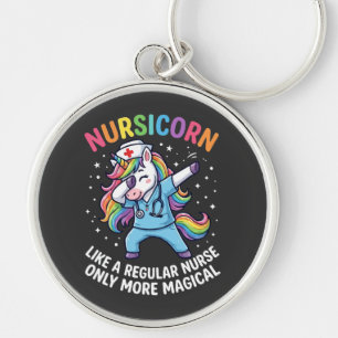 Unicorn Nurse Energy Bright and Magical  Keychain