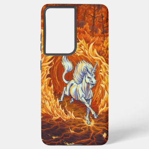 Unicorn of Fire Fantasy Art Samsung Galaxy Case