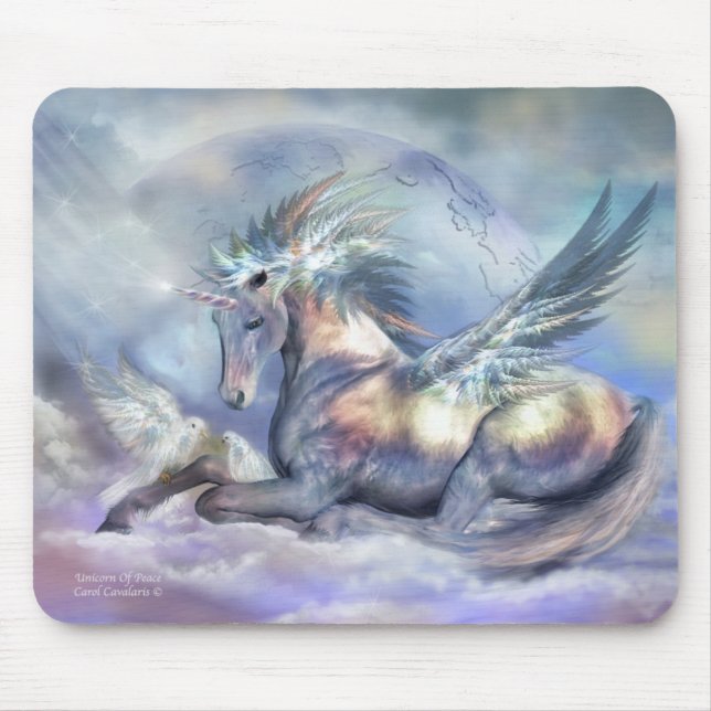 Unicorn Of Peace Art Mousepad (Front)