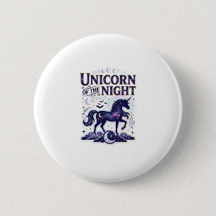 Unicorn of the Night Graphic Design Zazzle Design_ 2 Inch Round Button