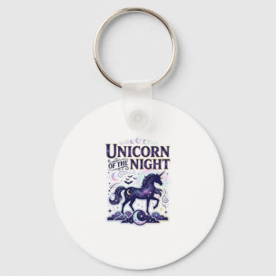 Unicorn of the Night Graphic Design Zazzle Design_ Keychain