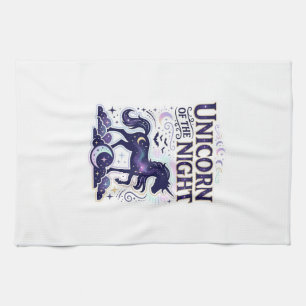 Unicorn of the Night Graphic Design Zazzle Design_ Kitchen Towel