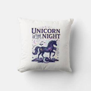 Unicorn of the Night Graphic Design Zazzle Design_ Throw Pillow