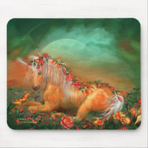 Unicorn Of The Roses Mousepad