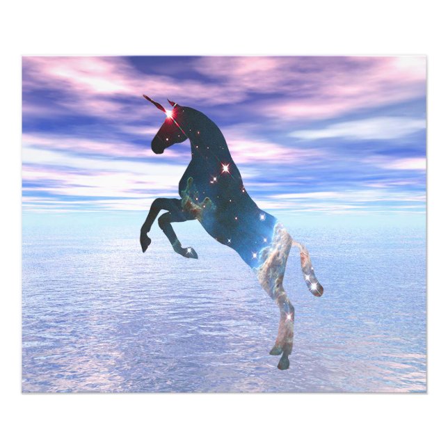 Unicorn of the stars photo print (Front)