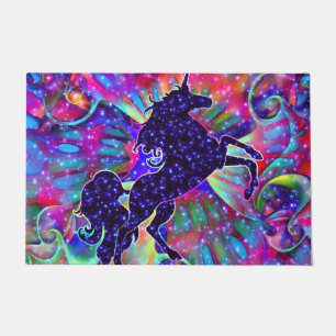 UNICORN OF THE UNIVERSE multicolored Doormat
