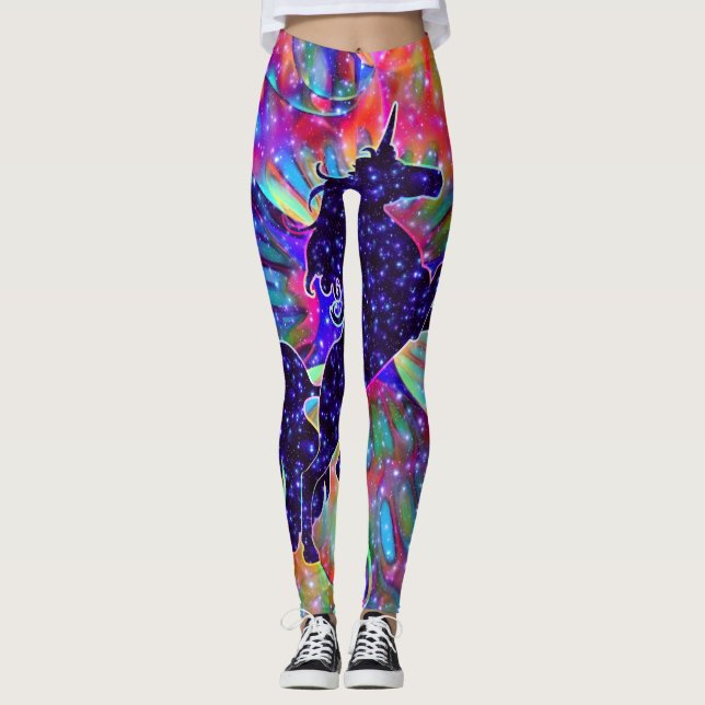 UNICORN OF THE UNIVERSE multicolored Leggings (Front)