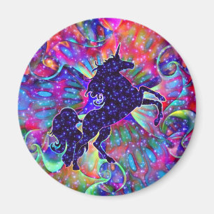 UNICORN OF THE UNIVERSE multicolored Magnet