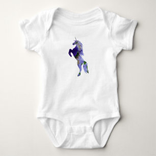 Unicorn Old Scooter Baby Jersey Bodysuit, White Bodysuit