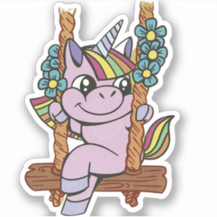 unicorn on a swing ,cute unicorn ,unicorn 