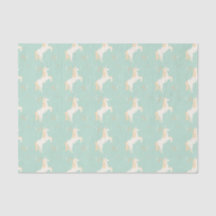 Unicorn on mint background with floral elements
