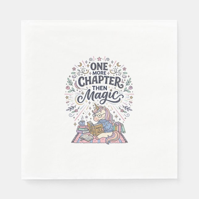 Unicorn One More Chapter Then Magic Print Ready Ma Napkin (Front)