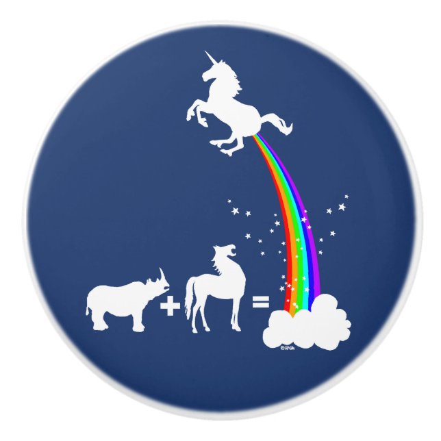 Unicorn origin ceramic knob (Front)