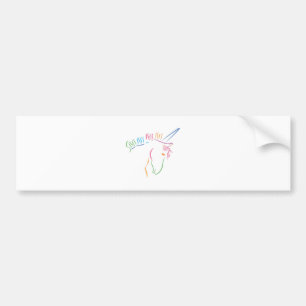 Unicorn Outline Bumper Sticker