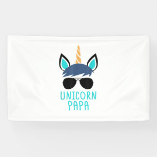 Unicorn Papa T-Shirt Funny Father's Day Gift Banner