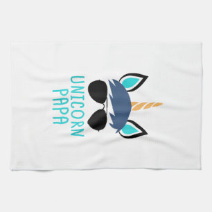 Unicorn Papa T-Shirt Funny Father's Day Gift Kitchen Towel