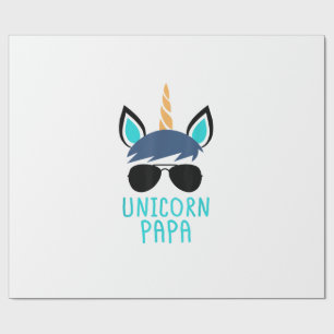 Unicorn Papa T-Shirt Funny Father's Day Gift Wrapping Paper