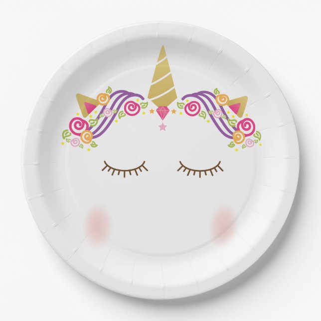 Unicorn Paper Plate (Front)
