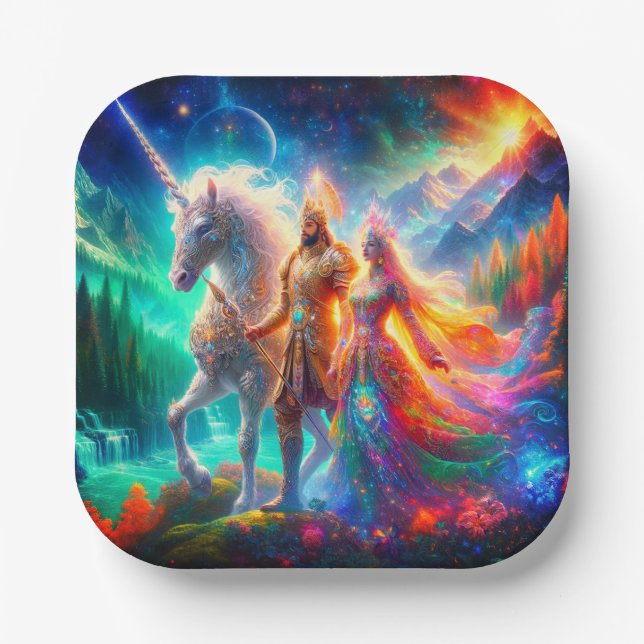 Unicorn Paper Plate (Front)