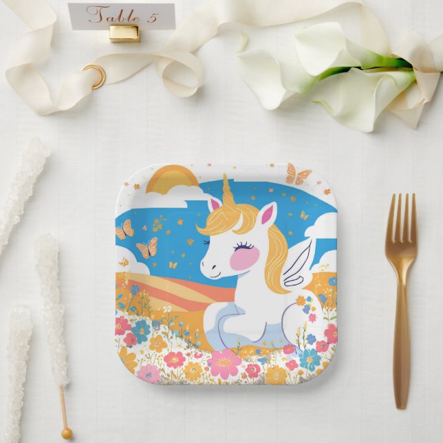 Unicorn Paper Plates (Wedding)