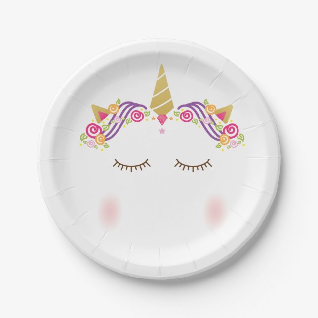 Unicorn Paper Plates (Front)