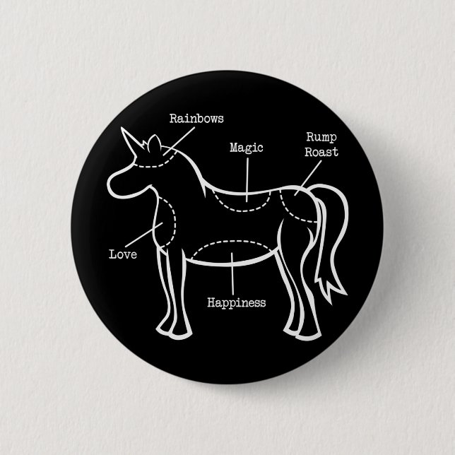 Unicorn Parts 2 Inch Round Button (Front)